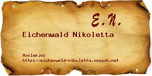 Eichenwald Nikoletta névjegykártya