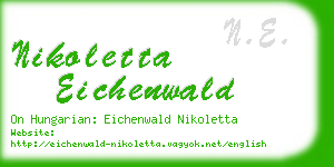 nikoletta eichenwald business card